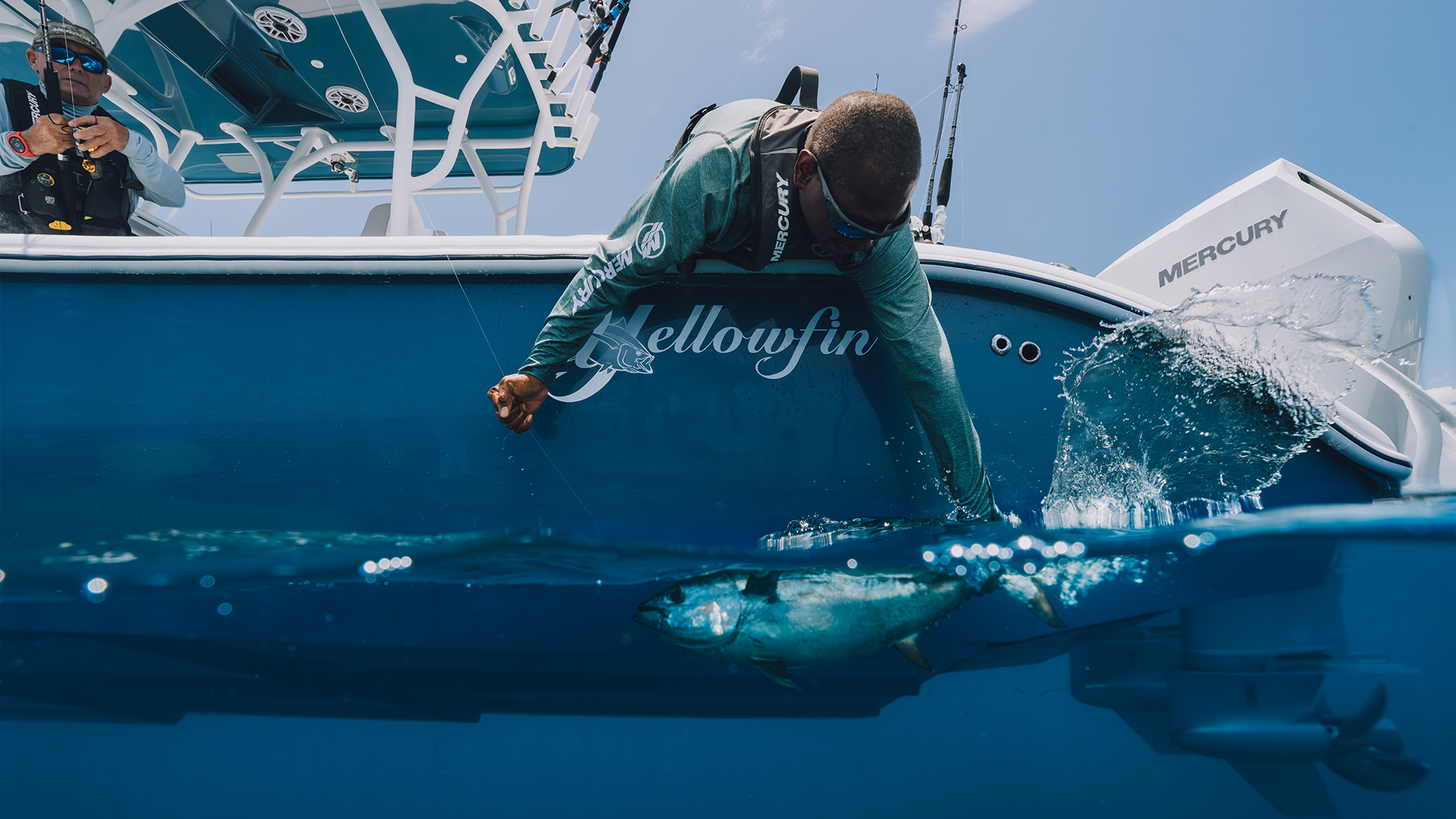 catching a fish on 32 offshore